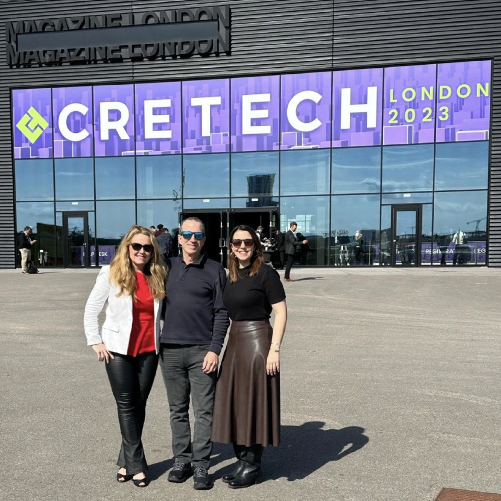 Lisa Nickerson, Bob Cramer, and Molly Silvia at CREtech London